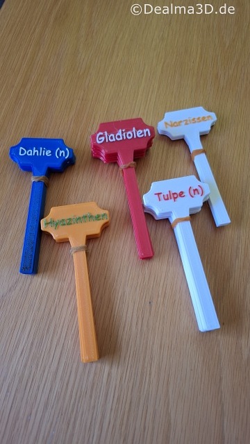 Einfache Blumenstecker / Pflanzenstecker zeichnen sich durch Ihre Schlichtheit aus.