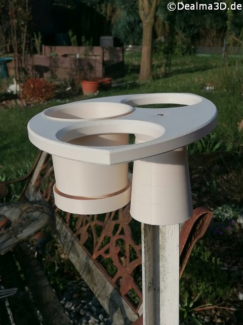 Alle Prototypen Komponenten sind jetzt einmal gedruckt und montiert für den Outdoor Blumenkasten aus ASA-Filament.