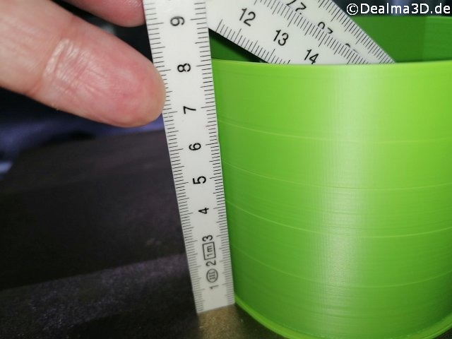 Weiterhin Risse im gedruckten Blumentopf aus ASA-Filament.