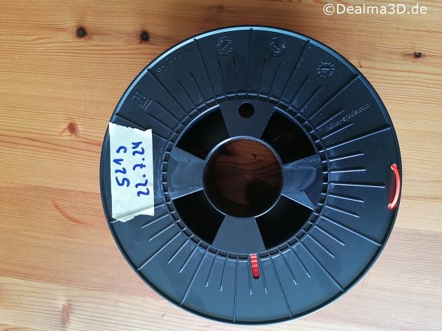 Restgewicht Filament durch z.B. einem Klebe-Kreppband auf der Filamentspule notieren.
